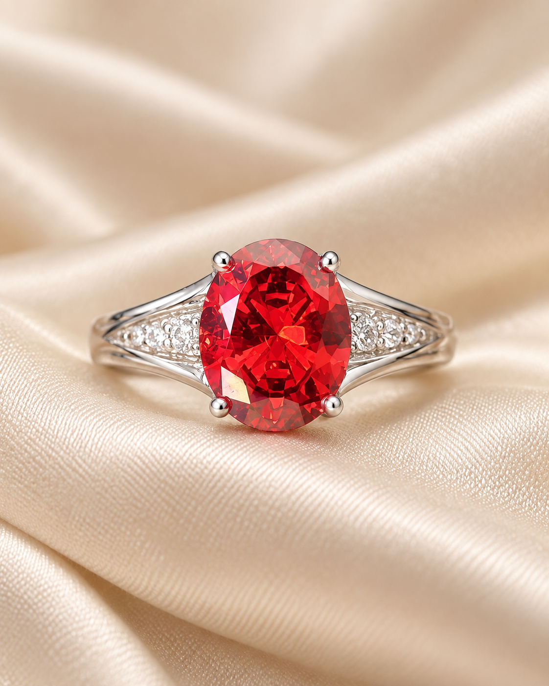 Ruby Oval Statement Band