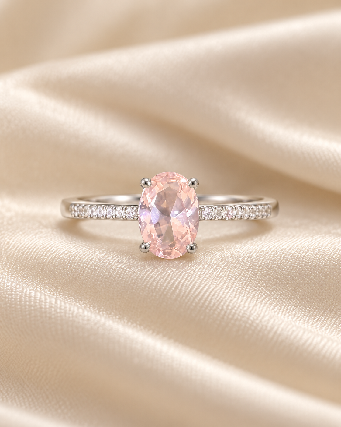 Morganite Oval Band