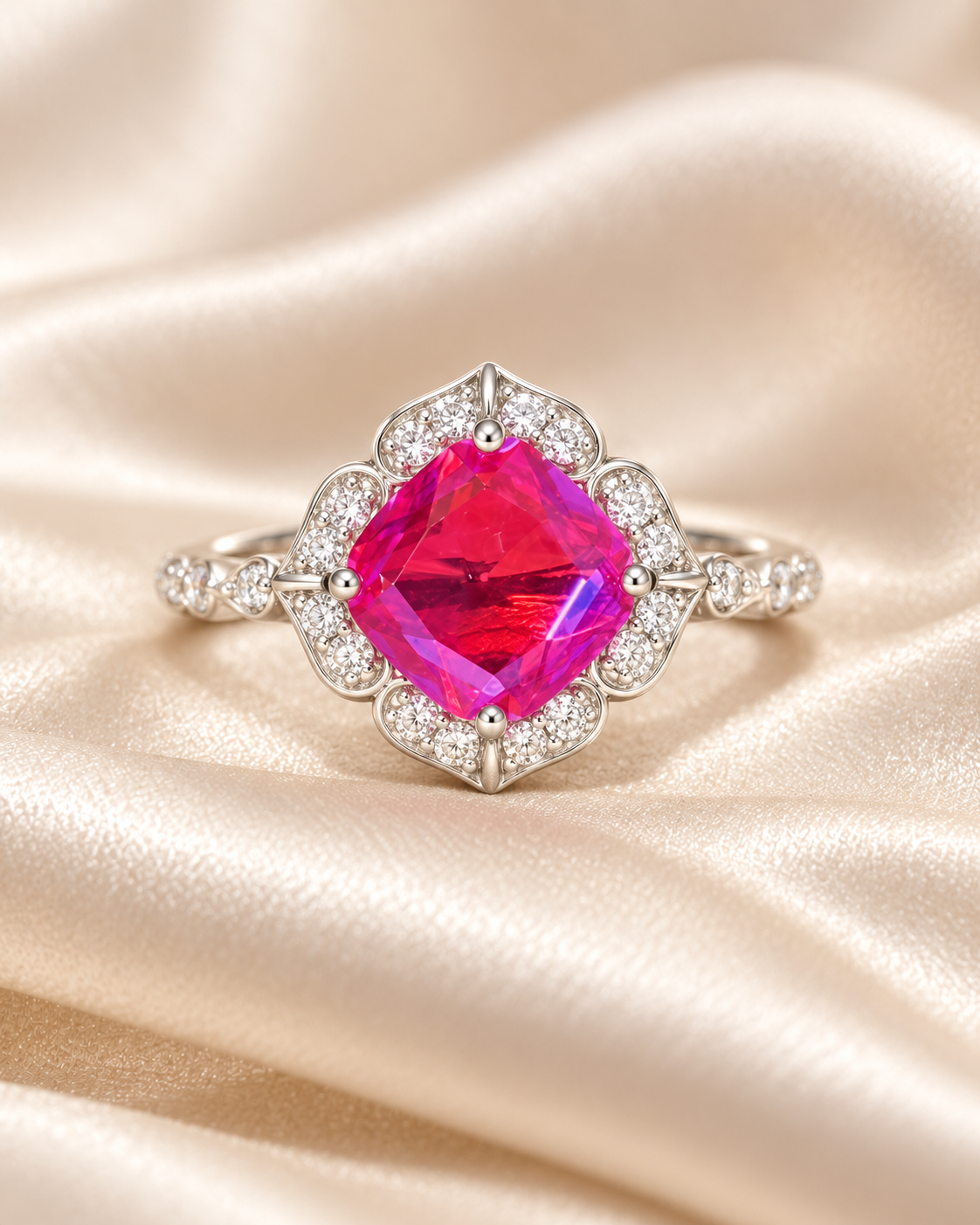 Pink Mermaid Topaz Square Wave Band
