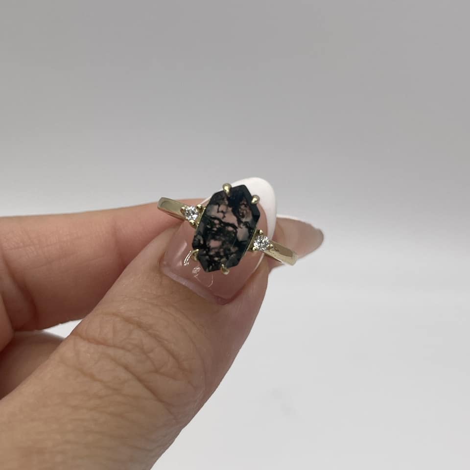 Taylor Moss Agate Ring