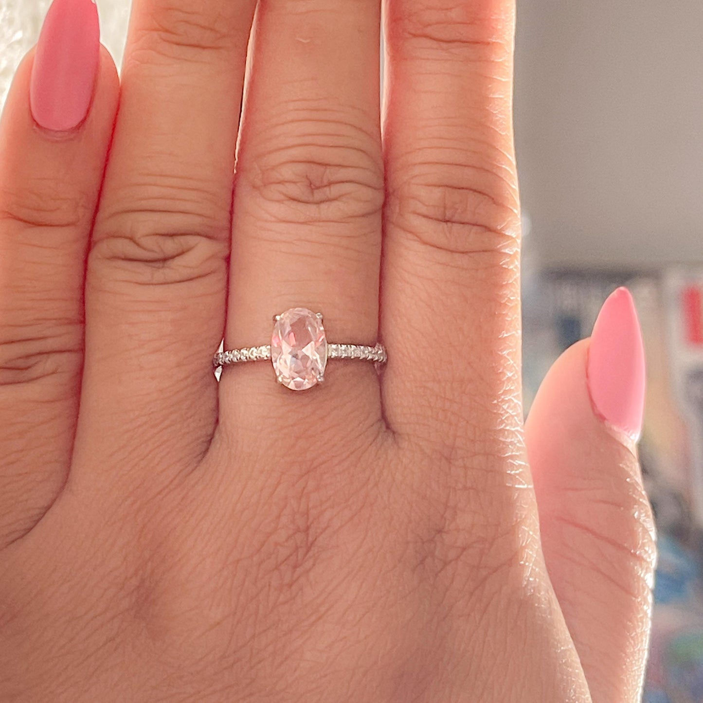 Oval - Morganite Ring