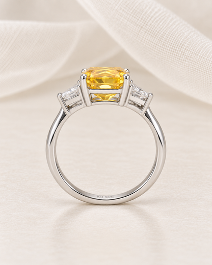 Citrine Radiant Ring
