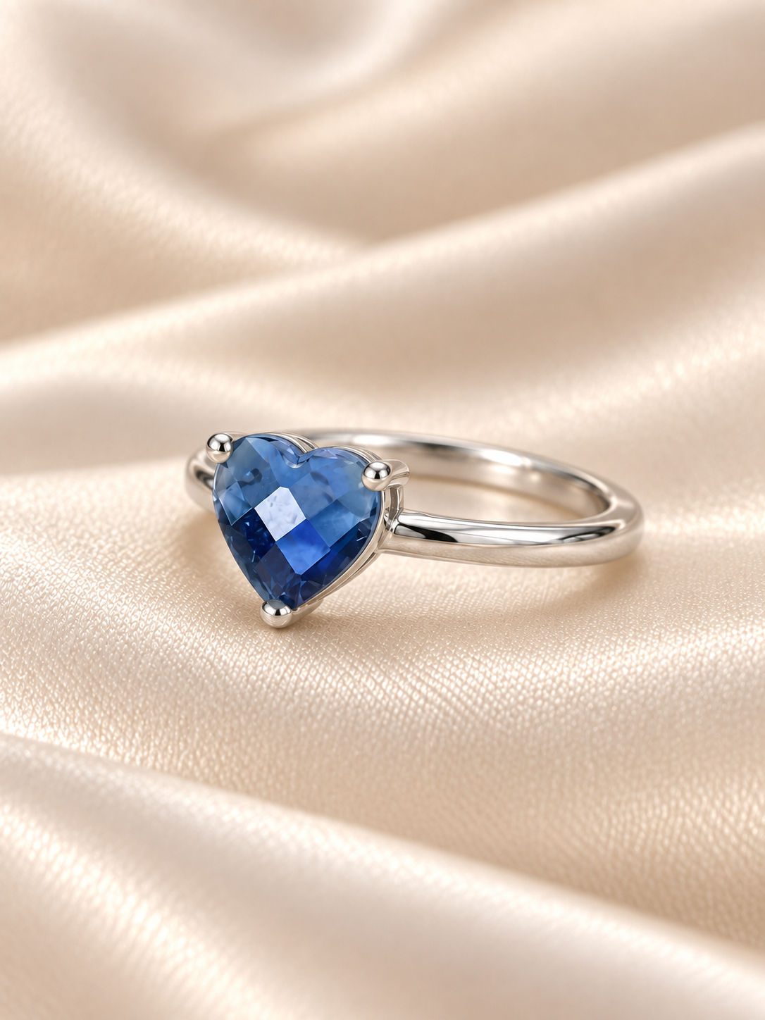 Sapphire Heart Ring