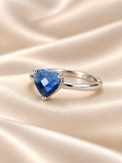 Sapphire Heart Ring