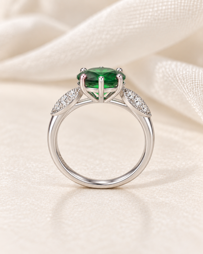 Emerald Round Ring