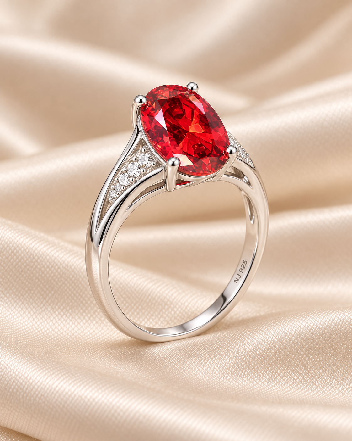 Ruby Oval Statement Band