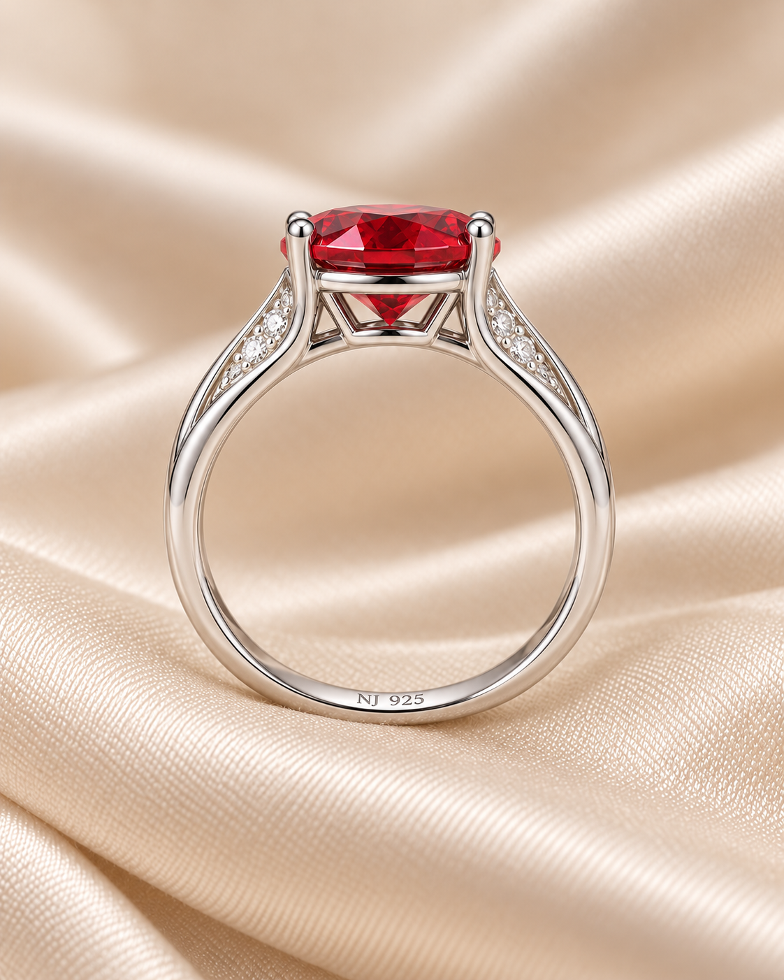 Ruby Oval Statement Band