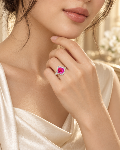 Pink Mermaid Topaz Square Wave Band