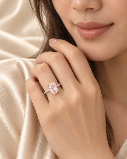Morganite Oval Band
