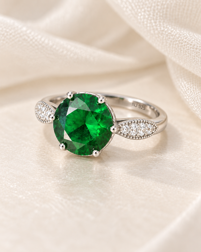 Emerald Round Ring