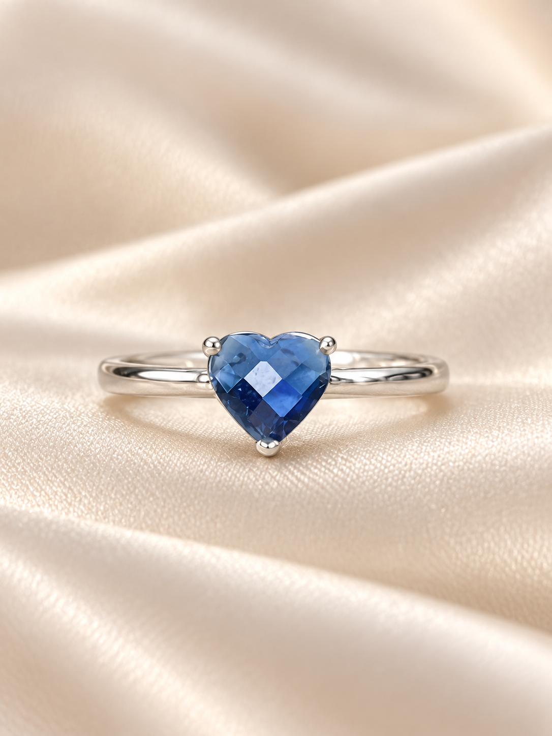 Sapphire Heart Ring