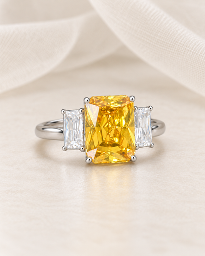 Citrine Radiant Ring