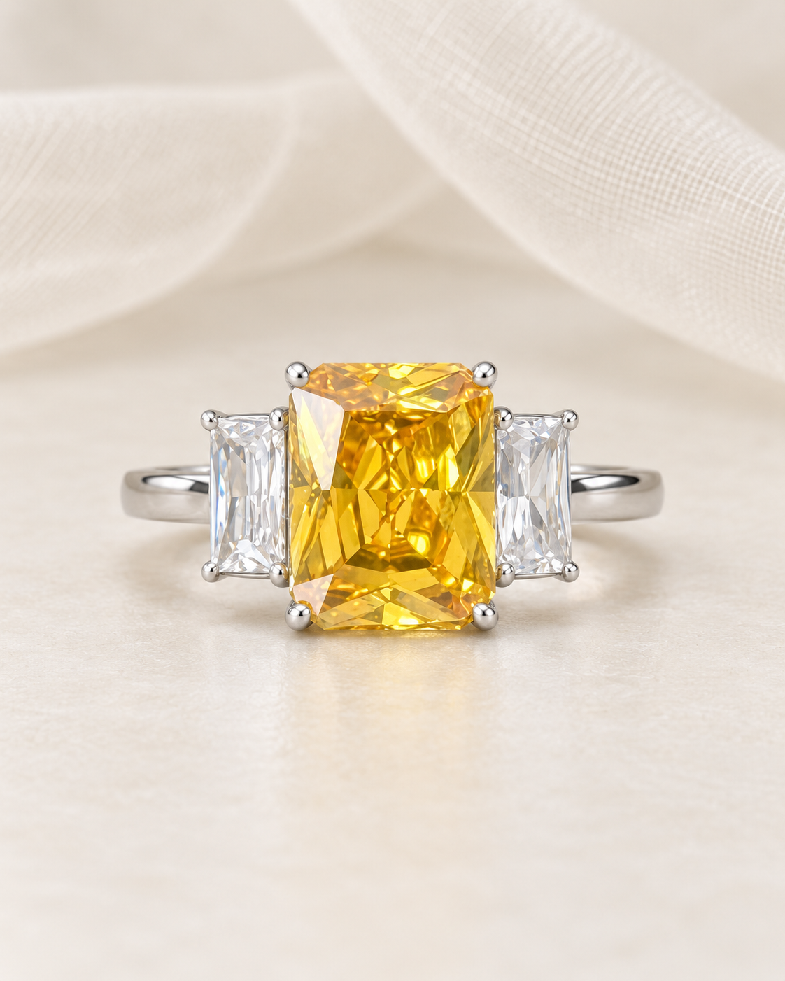 Citrine Radiant Ring