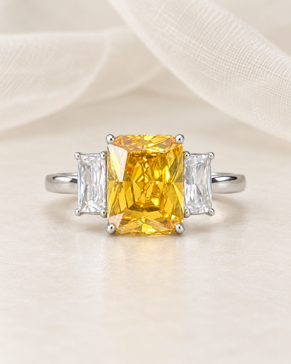 Citrine Radiant Ring
