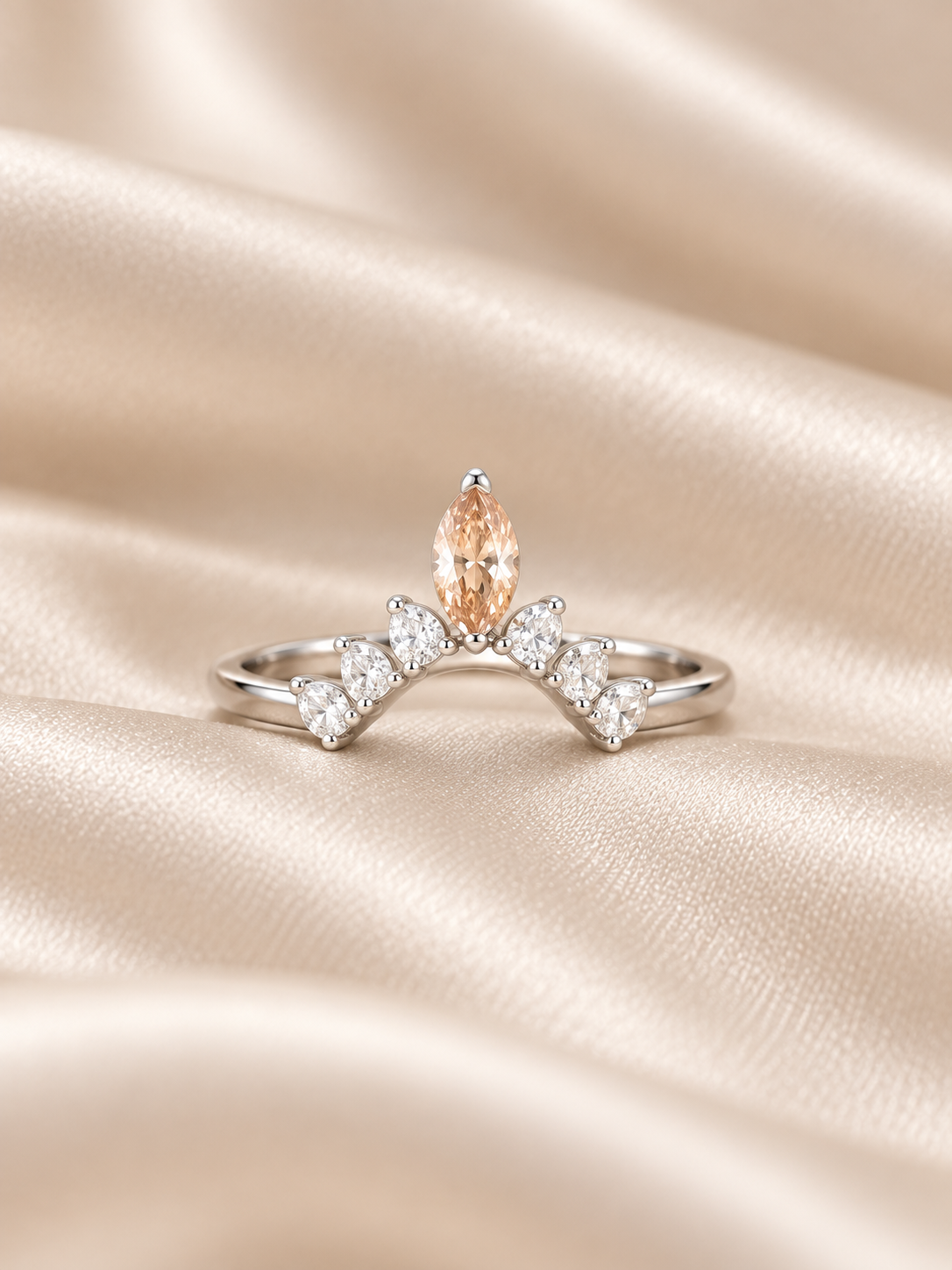 Champagne Topaz Crown Band