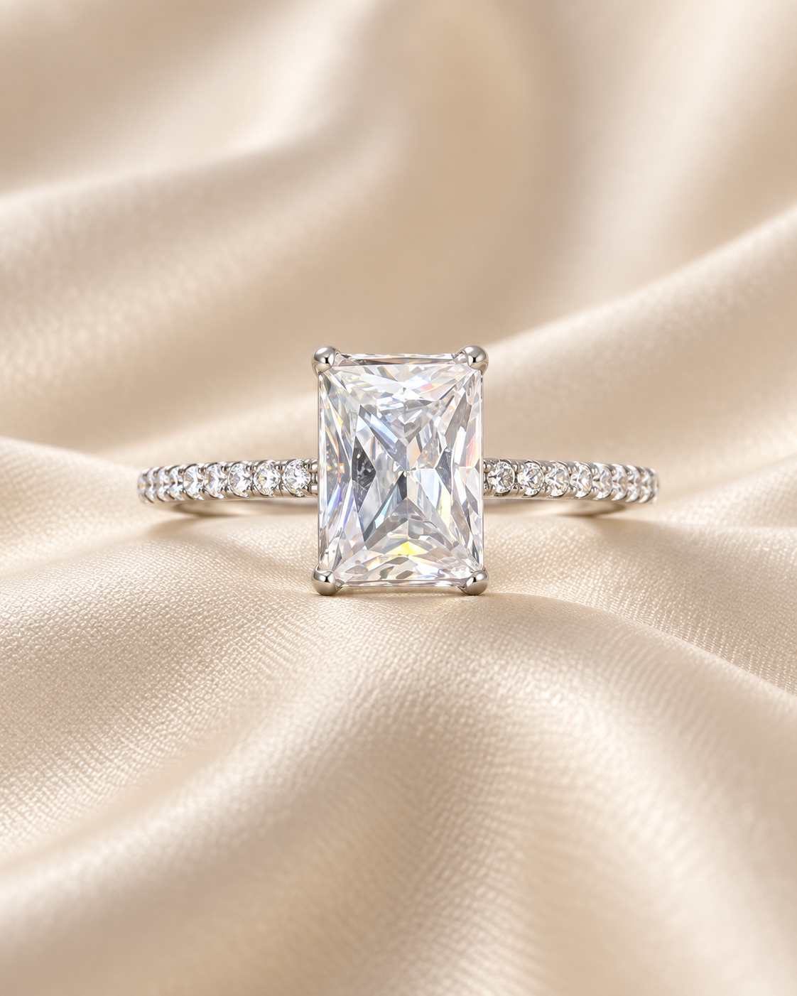 CZ Brilliant Rectangle Ring