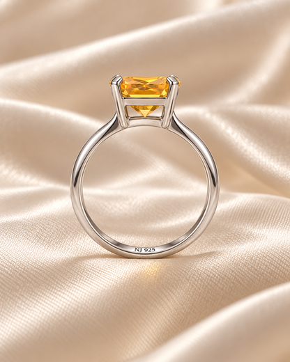 Citrine Brilliant Rectangle Band