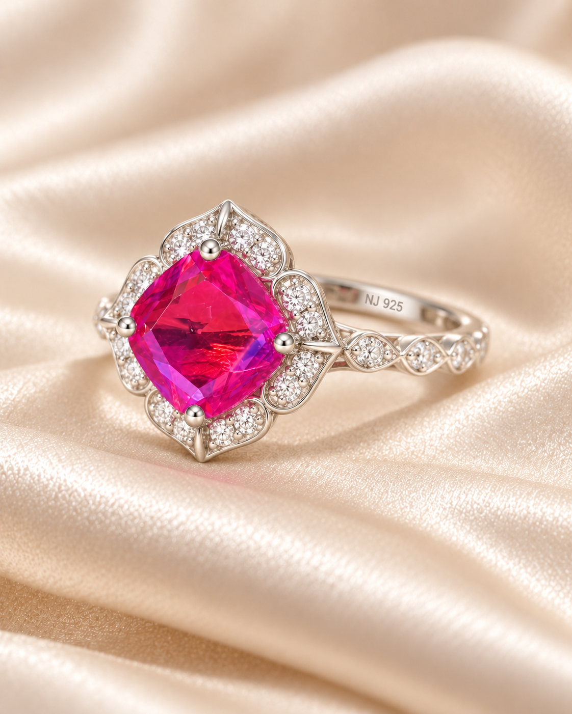 Pink Mermaid Topaz Square Wave Band