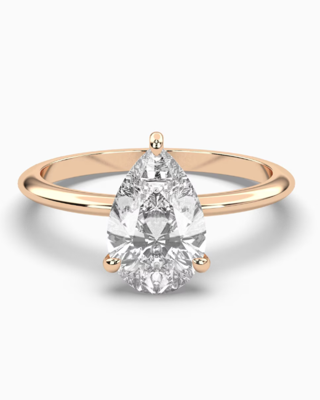 Teardrop Solitaire Ring