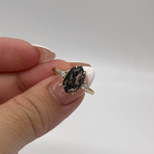 Taylor Moss Agate Ring