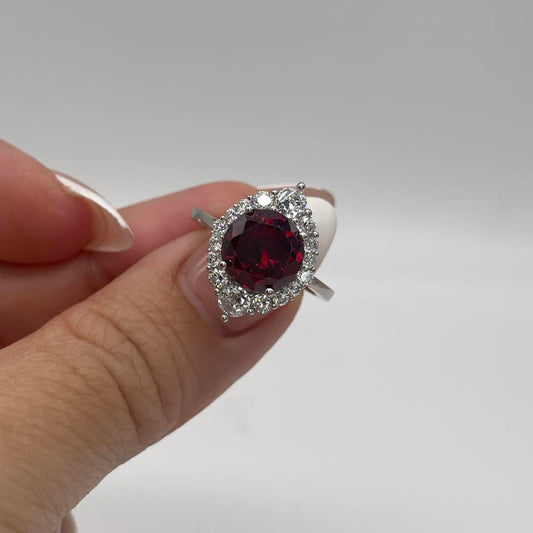 Round Ruby Ring