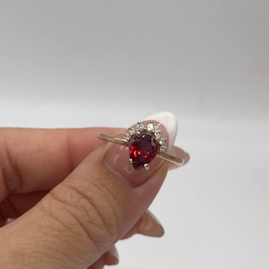 Teardrop Ruby Ring
