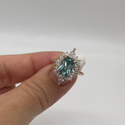 Radiant Ring - Green Tourmaline
