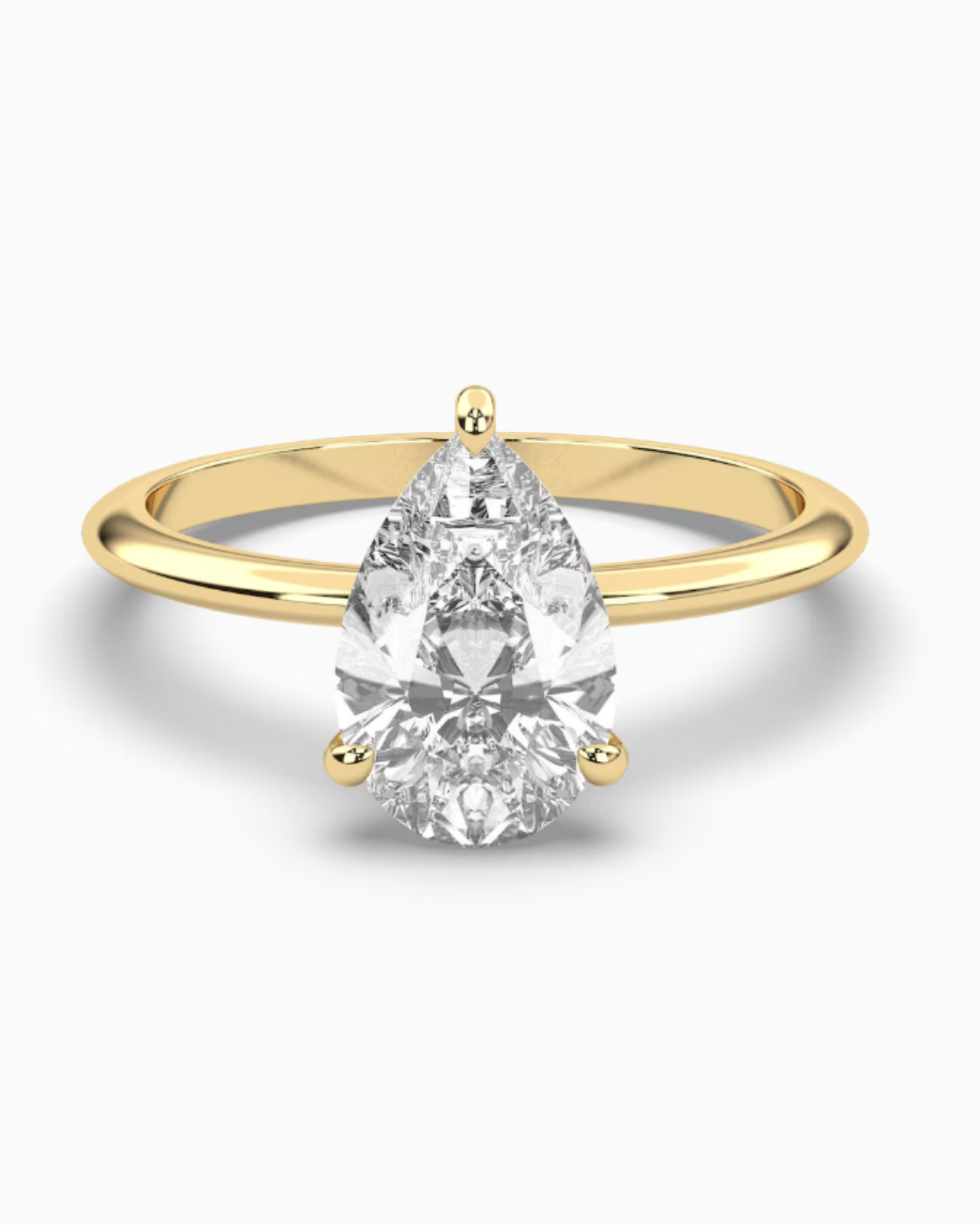 Teardrop Solitaire Ring