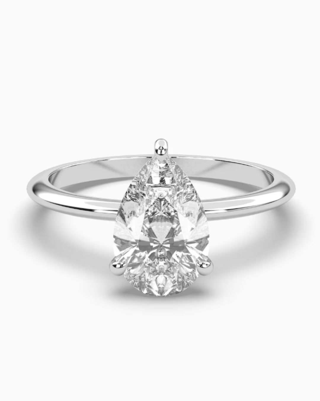 Teardrop Solitaire Ring