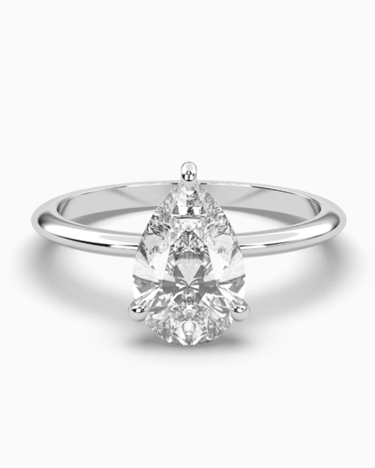 Teardrop Solitaire Ring